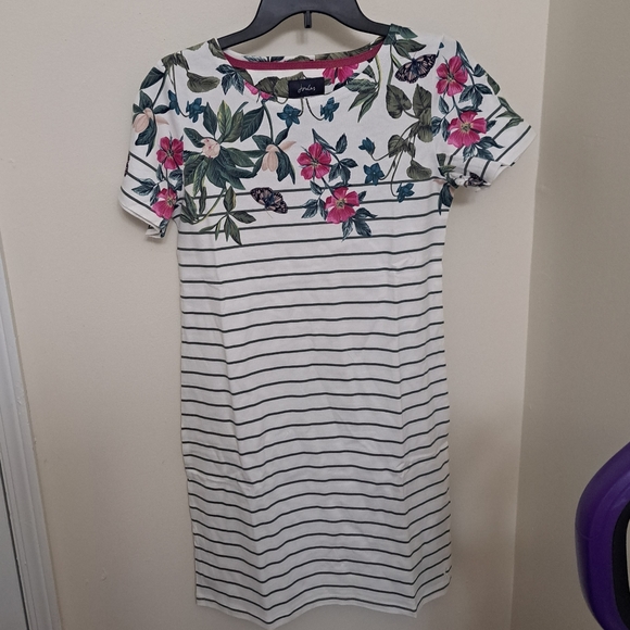 Joules Riviera jersey print shift dress in spring wood botanical size 8. - Picture 5 of 9